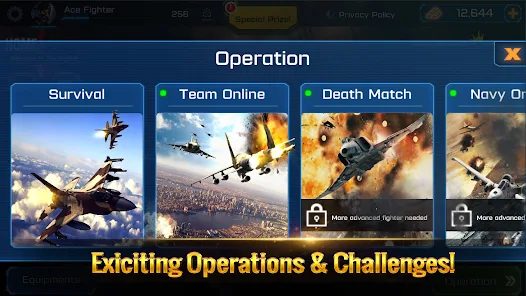 تحميل لعبة Ace Fighter مهكرة Apk للاندرويد والايفون 2025 اخر اصدار مجانا