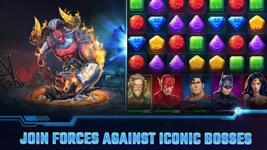 تحميل لعبة DC Heroes & Villains: Match مهكرة Apk للاندرويد والايفون 2025 اخر اصدار مجانا