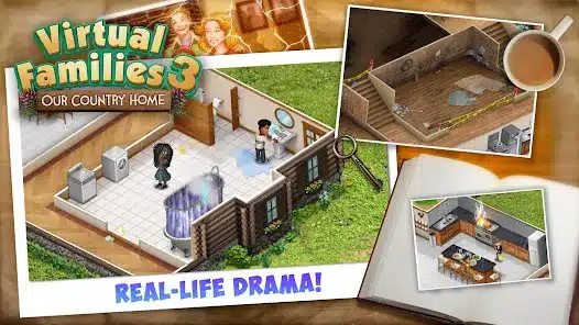 تنزيل لعبة Virtual Families 3 مهكرة Apk للاندرويد والايفون 2025 اخر اصدار مجانا