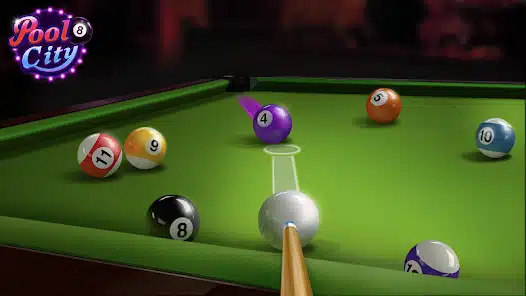 تحميل لعبة بلياردو سيتي Pooking Billiards City مهكرة Apk للاندرويد والايفون 2025 اخر اصدار مجانا