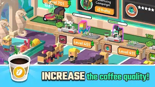 تحميل لعبة Idle Coffee Corp مهكرة Apk للاندرويد والايفون 2025 اخر اصدار مجانا