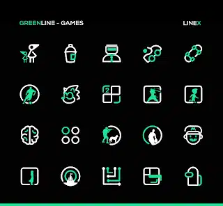 تحميل تطبيق GreenLine Icon Pack: LineX مهكر Apk للاندرويد والايفون 2025 اخر اصدار مجانا