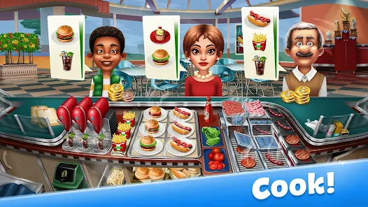 تحميل لعبة حمي الطهي Cooking Fever مهكرة Apk للاندرويد والايفون 2025 اخر اصدار مجانا