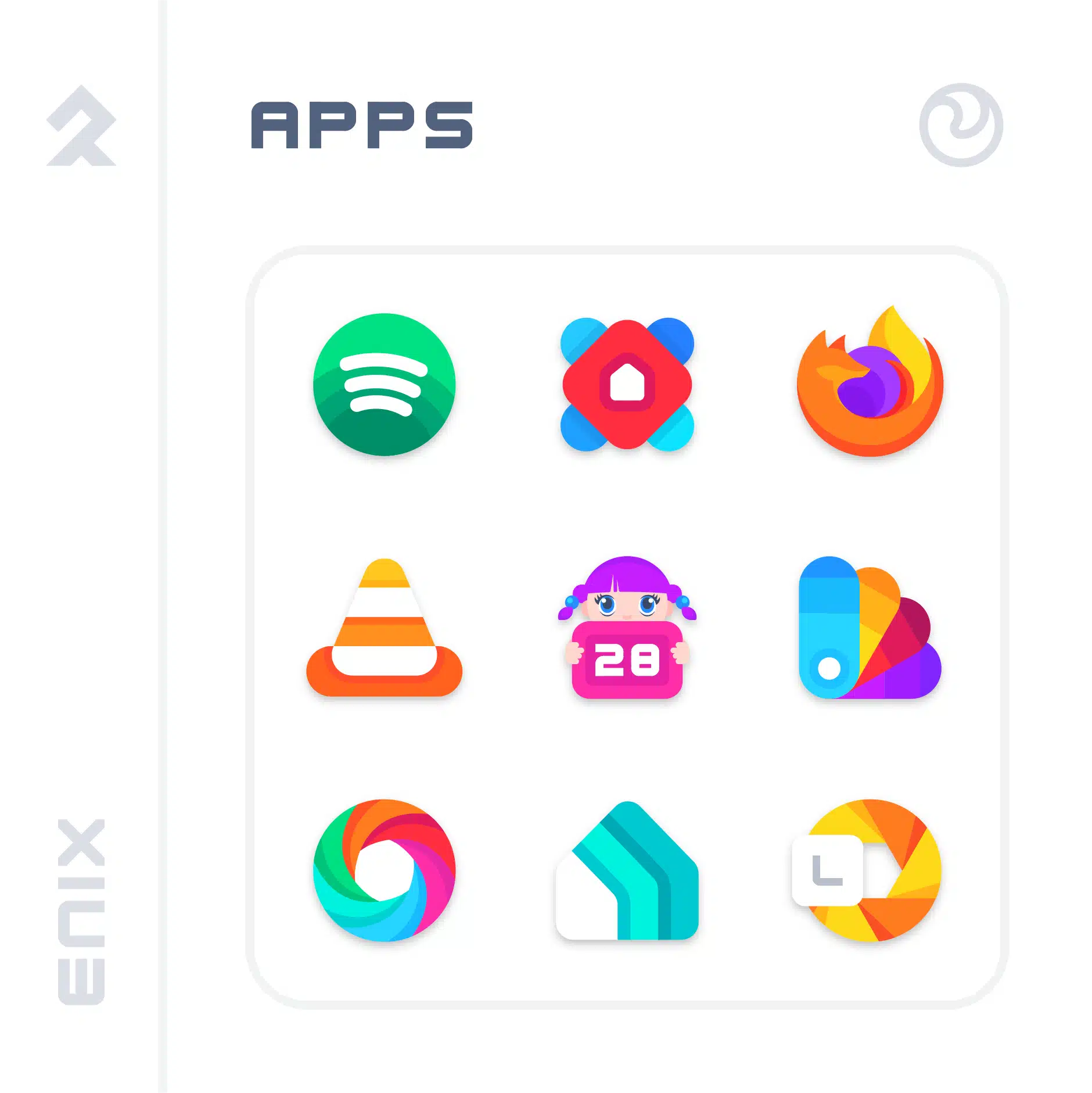 تحميل تطبيق ENIX Icon Pack مهكر Apk للاندرويد والايفون 2025 اخر اصدار مجانا