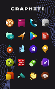 تحميل تطبيق Graphite Icon Pack مهكر Apk للاندرويد والايفون 2025 اخر اصدار مجانا