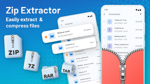 تحميل تطبيق Zip Extractor مهكر Apk للاندرويد والايفون 2025 اخر اصدار مجانا