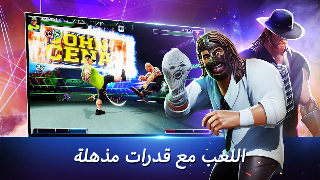 تحميل لعبة WWE Mayhem Apk مهكرة للاندرويد والايفون 2025 اخر إصدار مجانا