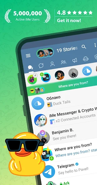 تحميل تطبيق iMe AI Messenger for Telegram مهكر Apk للاندرويد والايفون 2025 اخر اصدار مجانا